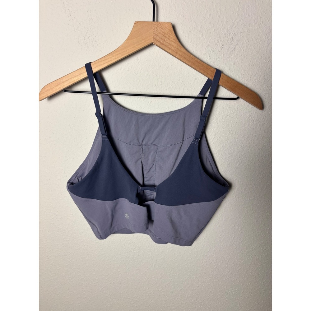 Athleta Intention Crop Bra Tank A-C Purple Blue Yoga Top Medium - Picture 2 of 4